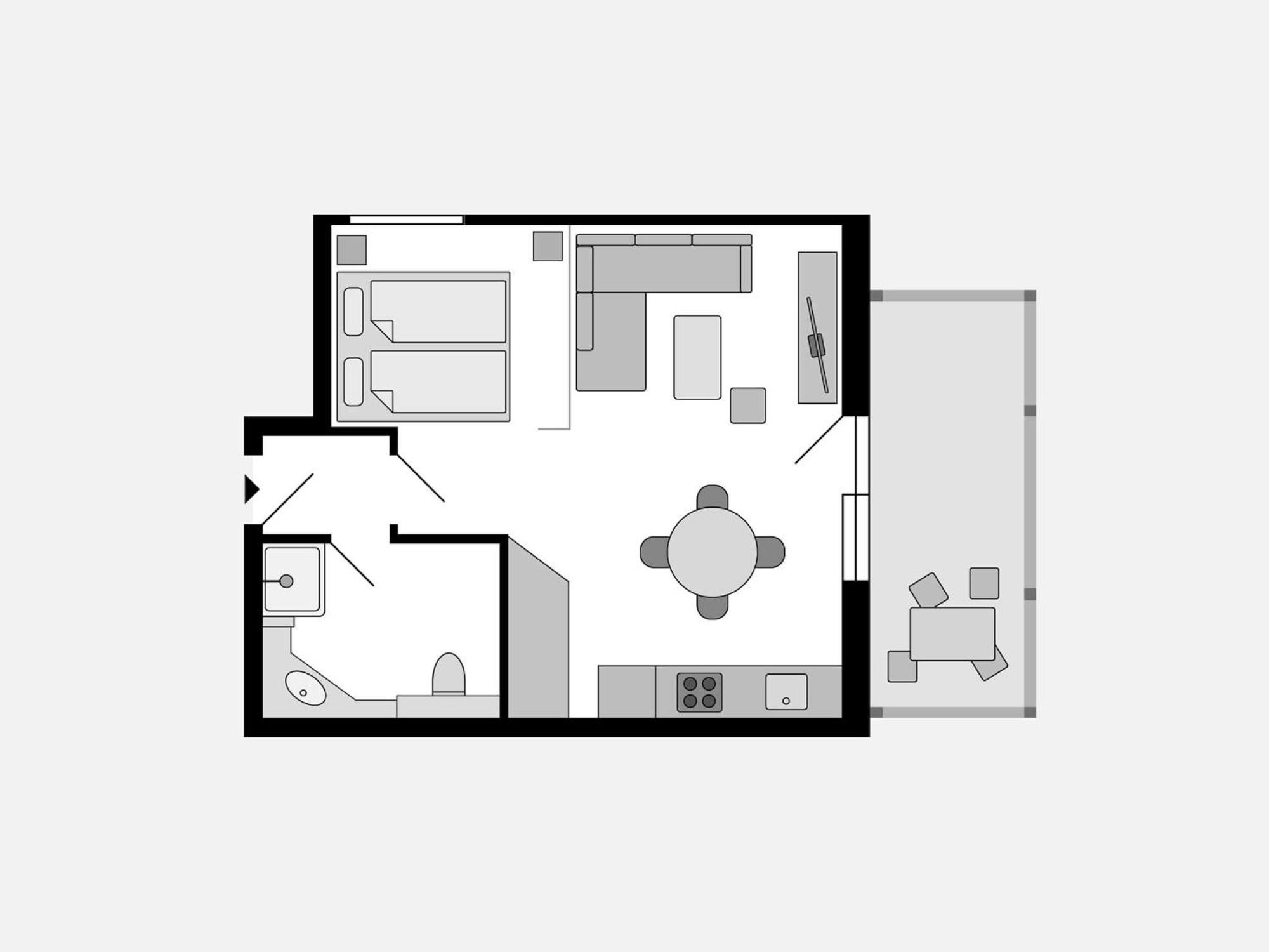 Duenenpark Binz - Komfortplus 1-Raum-Ferienwohnung Mit Balkon Im Dachgeschoss 095 Eksteriør bilde
